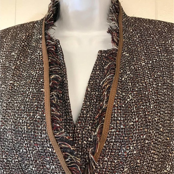 ESCADA Fringed Edges Tweed Dress Suit 34  36 - Picture 8 of 12
